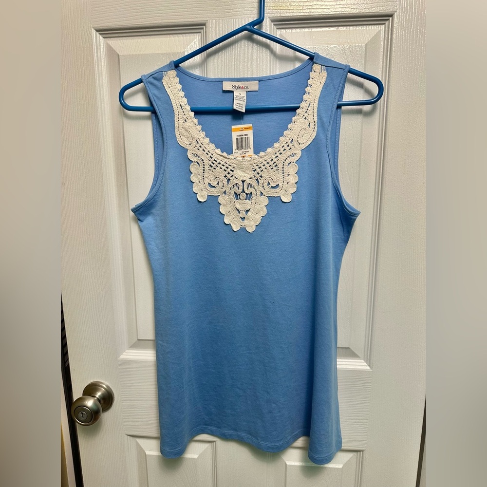 Style & Co tank Top  Size Small ~ Color Blue Lake!